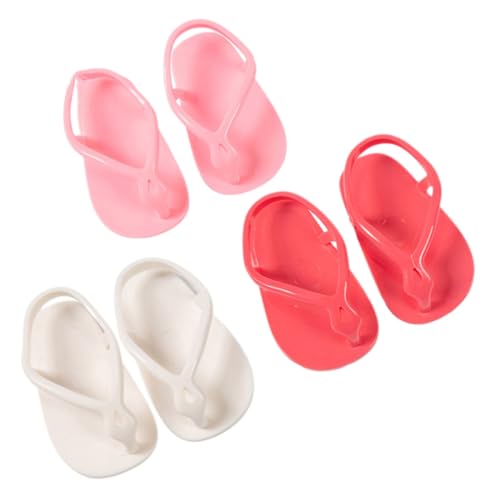 PHENOFICE 3 Puppensimulationssandalen Dekorative Mini Kleinkind-minipuppenschuhe Schuhe Basteln Sie Kleine Sandalen Süße Mini-Puppen-Sandalen DIY Puppensandalen Plastik von PHENOFICE