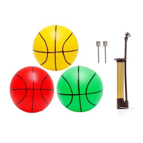 PHENOFICE 3 Stück 9 Kinderbasketball Ballspielzeug Aufblasbarer Basketballball Mini-Banjo Kinderspielzeug Kugelball-Spielzeug Elastischer Basketball Büffel Sparschwein Kinderball von PHENOFICE