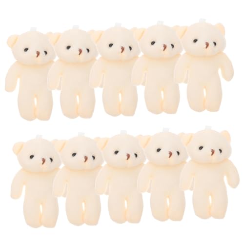 PHENOFICE 30 STK Mini-Bär kuschelbären Little Bear plüschbär Kuscheltiere für Kinder Großes Mini-Hundespielzeug Puppe Bärenspielzeug für Mädchen Kinder tragen Spielzeug PP Baumwolle Beige von PHENOFICE