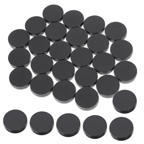 PHENOFICE 30 Stück Spielsteine Kinder brettspiele Backgammon schachfiguren plasur bescherung trauzeugengeschenke Brettspielzubehör Puzzle-Spielzeug Klassische Brettspiele Plastik Black von PHENOFICE