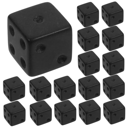 PHENOFICE 30st Schwarze Matte Würfel Spielsachen Spiel Requisiten Partywürfel Unterhaltungswürfel Tragbare Würfel Gefrostete Würfel Würfelspielspielzeug Würfel Für Partyspiele Black Acryl von PHENOFICE