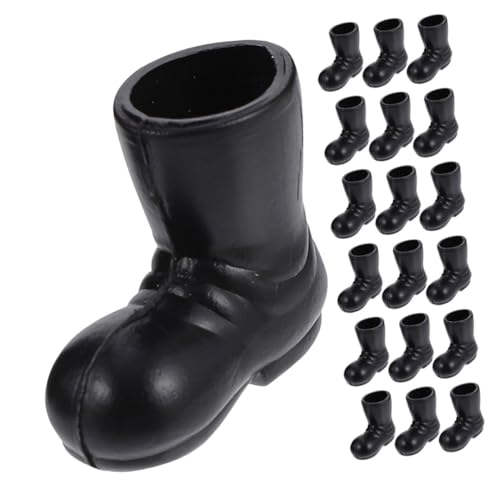 PHENOFICE 30st Weihnachtsstiefeletten Miniatur Schuhe Engelpuppe Zu Weihnachten Ornamente Miniatur-weihnachtsstiefel Puppenhaus Weihnachtsstiefel Weihnachtsbaum Mini Plüsch Black Sport von PHENOFICE