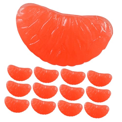 PHENOFICE 32St Grapefruit-Segment bastel Materialien gemüseausstecher Niedliche-Orangen- dekoring orangefarbene Verzierungen Bastelzubehör selber Machen Haarnadel-Charme PVC rot von PHENOFICE