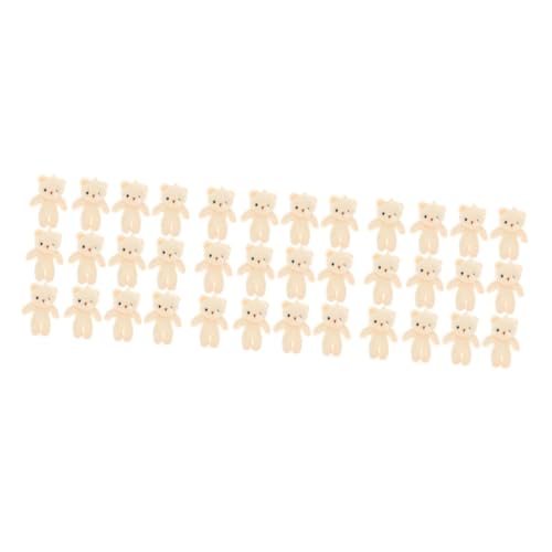 PHENOFICE 36 STK Mini-Puppe kleines Bärenornament Stofftier Bär trägt Masse kleine Hasen Puppenbär kuschelbären süße schlüsselanhänger verschleißfeste kleine Bären Bärenfiguren PP Baumwolle von PHENOFICE