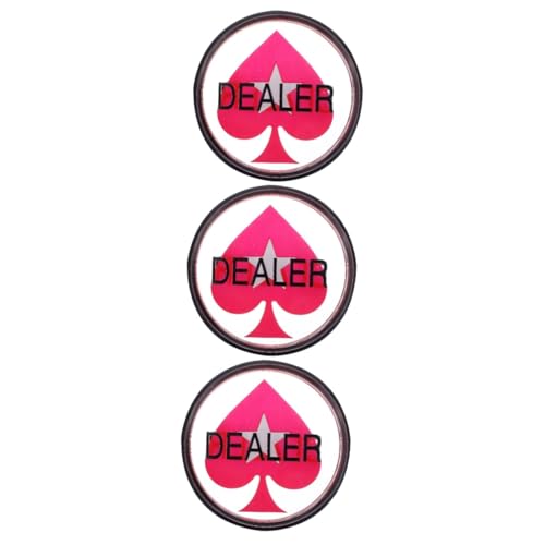 PHENOFICE 3St Presseausweis des Händlers Pokerchips für Pokerspiele Dealer-Puck-Tasten Pokerkartenwächter Geldscheine zählen belohnung familienspiele Partyzubehör Poker zählen Chips Acryl von PHENOFICE