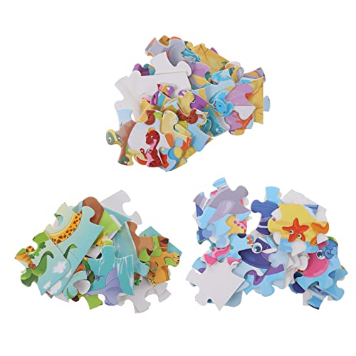 PHENOFICE 3St Puzzle kinderbeschäftigung rätselbuch Kinder kindergeburtstags mitgebsel rätsel für Kinder laubsägen für Kinder zabawki stymulujące rozwój Spielzeug tierisches Rätsel Papier von PHENOFICE