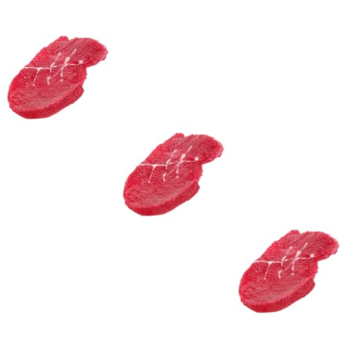 PHENOFICE 3St Steakimitat küchendekoration Home Decor Schaufensterdekoration Steak-Ornament Kunststeak Steaks Fake-Steak-Requisite Fotografie-Requisiten geschnittenes Steak realistisch Harz von PHENOFICE