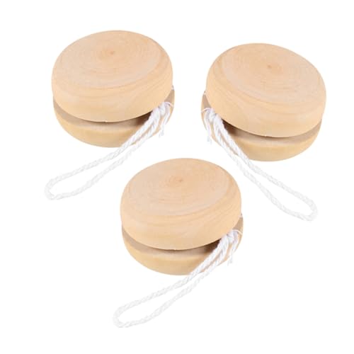 PHENOFICE 3pcs Wood Yo-yo Bälle DIY Graffiti Jo-yo-bälle Holz Zeichnung Jo-yo-Ball Party Jo-yo-bälle Spiele Playthings von PHENOFICE