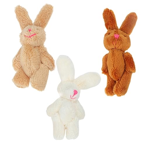 PHENOFICE 3st Gemeinsame Hasenpuppe Kaninchenspielzeug Für Kinder Hase Plüschtier Spielzeug Für Babys Babypuppe Für Frauen Mini-tierspielzeug Stofftierpuppe Mini-Hasen Kurzer Plüsch von PHENOFICE