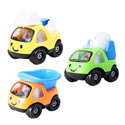 PHENOFICE 3st Spielzeugauto LKW-Spielzeug Für Kinder Spielsets Für Spielzeugfahrzeuge Rückziehautos Für Kleinkinder Tierisches Spielzeug Tragbares Lernspielzeug Kinderautospielzeug Plastik von PHENOFICE