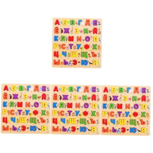 PHENOFICE 4 Sätze Russisches Alphabet Lernspielzeug Für Puzzle Für Puzzle Für Russisches Puzzle Russisches Alphabet Puzzlebrett Russisches Alphabet Lernspielzeug Aus Holz von PHENOFICE