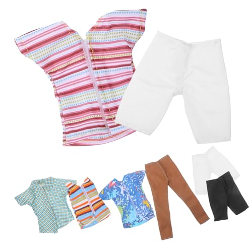 PHENOFICE 4 Sets Puppen Outfit Puppe Dekorative Shorts Kleidung Puppe Kostüm Puppe Sommer Kleidung von PHENOFICE