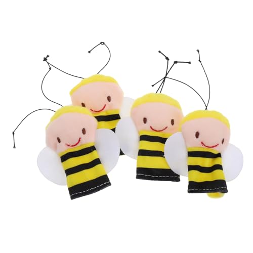 PHENOFICE 4 Stück Bienen-Fingerpuppenspielzeug interaktives Tierpuppen für Fingerpuppen entzückende Fingerpuppen Tierische Fingerpuppen Fingerpuppe Plüsch von PHENOFICE