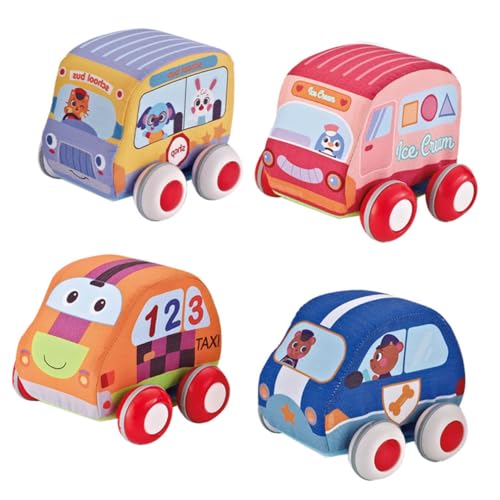 PHENOFICE 4 Stück Cartoon-Rattenauto Spielzeug Kinder spielset Kinder puppenwagen spielautos für Kinder von PHENOFICE