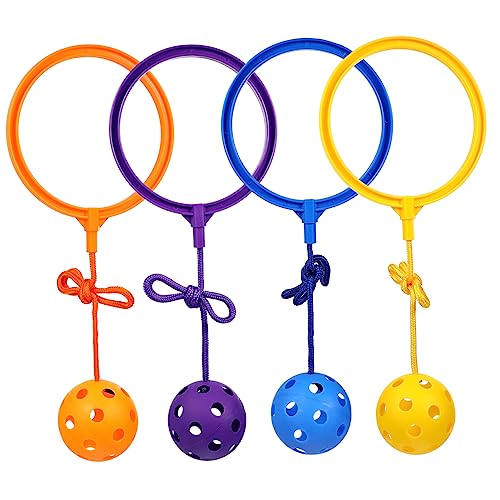 PHENOFICE 4 Stück Flummi Springring Spielzeug Springseil Überspringen Kinderspielzeug Flash-Spielzeug Kinderhandwerk Outdoor-Spielzeug Für Kinder Sprungball-knöchelspielzeug Plastik von PHENOFICE