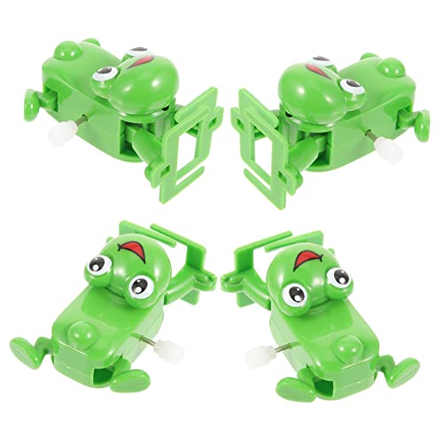 PHENOFICE 4 Stück Frosch Spielzeug kinderspielzeug Spielzeug für Kinder Wind-up Spielzeug kinderknallzeug Desktop-Spielzeug Frosch aufziehen Uhrwerk Frühling Frosch Aufzieh Spielzeug Plastik von PHENOFICE