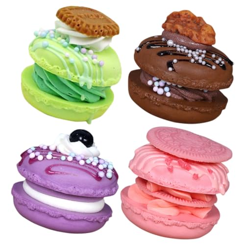 PHENOFICE 4 Stück Haushaltsbedarf Gefälschte Macarons Künstliches Dessert Faux Macarons Für Künstliche Lebensmitteldekoration Brotladendekor Gefälschte Desserts Gefälschte Kuchen Künstliche von PHENOFICE