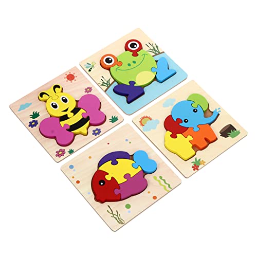 PHENOFICE 3D Tier Holzpuzzle Für Pädagogisches Puzzle Für Frühe Bildung Jigsaw Brett Für Kleinkinder Ideales Für Jungen Und ädchen von PHENOFICE