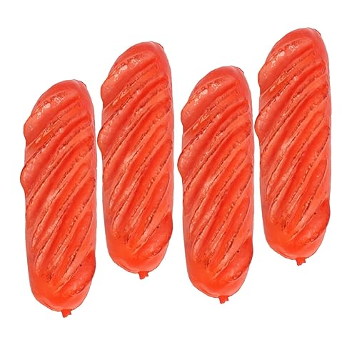 PHENOFICE 4 Stück Simulation Hot Dog Faux Hot Dog Ornament Künstliches Hot Dog Modell Simulierter Hot Dog Künstliches Lebensmittelmodell Gefälschtes Hot Dog Displaymodell Fotografie von PHENOFICE