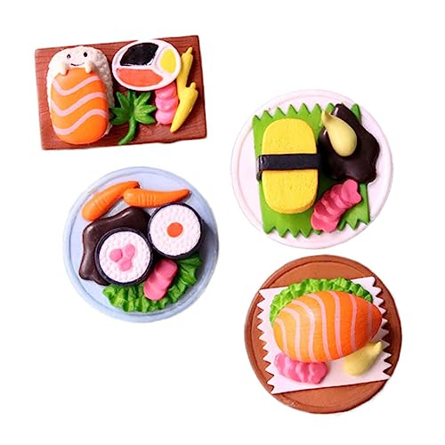 PHENOFICE 4 Stück Simuliertes Japanisches Sushi Essen Foto Requisiten Japanisches Essensmodell Tischminiaturen Vorgetäuschtes Essensspielzeug Miniatur Sushi Künstliches Sushi Winzige von PHENOFICE