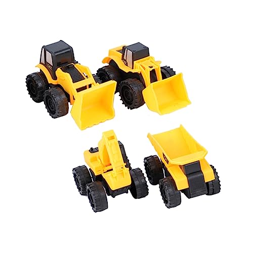 PHENOFICE 4 Stück Spielzeug für Baufahrzeuge Technisches Autospielzeug Mini-Bauwagen Auto Spielset mädchen Spielzeug Toy for The Teachers kinderspielzeug Modell Engineering-LKW-Spielzeug von PHENOFICE