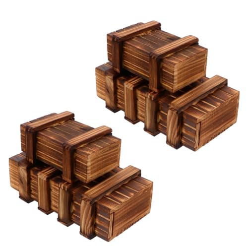 PHENOFICE 4 Teilige Box Doppelt Offene Puzzle Boxen Koffer Kinder Puzzle Für Kleinkinder Kleinkind Puzzles Miniatur Spielzeug Geheime Schubladen Puzzles Für Kleinkinder Geheime von PHENOFICE