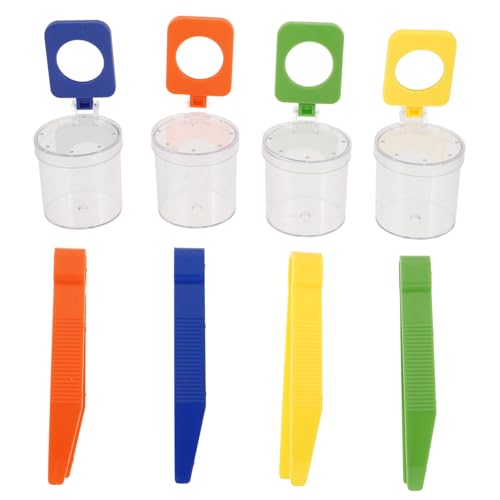 PHENOFICE 4 Teiliges Box Set Für Outdoor Abenteuer Werkzeuge Kinder Fang Set Einsatz Viewer Für Kinder Lebewesen Insektenkäfig Für Kinder Behälter Glas Kunststoff von PHENOFICE