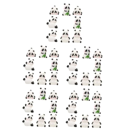 PHENOFICE 40 Pcs Mini Panda Ornament Desktop Panda Dekoration Harz Craft Garden Panda Figur Cartoon Panda Figur. von PHENOFICE