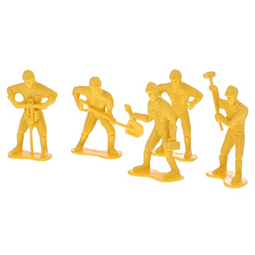 PHENOFICE 45st Mikro-landschaftsverzierung Zug Spielzeug Kinderspielzeug-modellbausatz Bauzeichen Spielzeug Baumodell Spielzeug Miniaturfiguren Miniaturszenenfiguren Plastik Yellow von PHENOFICE