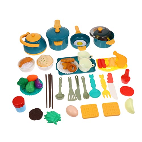 PHENOFICE Bezauberndes Küchenspielzeug-Set 49-teilig Kochutensilien Kinderküche Rollenspiel-Spielzeug blau zufällige Farbe von PHENOFICE