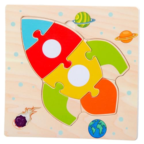 PHENOFICE 5 Stück 1 Satz Puzzle für Kinder Spielzeug kinderzimmerdeko laubsägen für Kinder Woody Puzzle Toys Cartoon Puzzle Puzzlebrett aus Holz Puzzles aus Holz Cartoon Holzpuzzles Bambus von PHENOFICE