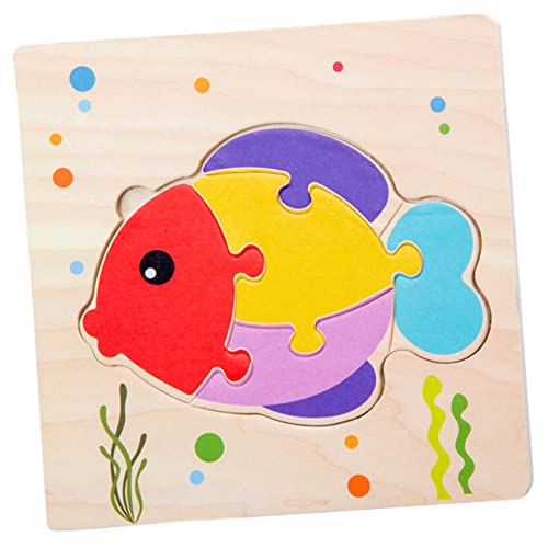 PHENOFICE 5 Stück 1 Satz Puzzle für Kinder kinderpuzzle Kinder Puzzle Kinder laubsäge knobeleien für Kinder Fischpuzzle -Puzzle Puzzlematte Puzzles aus Holz Cartoon Holzpuzzles Bambus von PHENOFICE