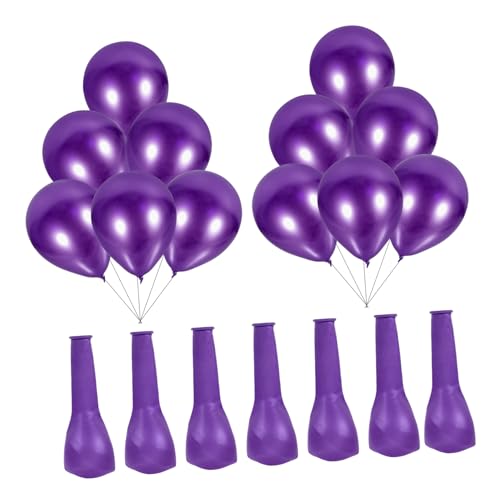 PHENOFICE 50 Stück Ballonanordnung luftballons Ballongas Jubiläumsdekoration Ballon für Geburtstagsfeiern dekorativer Luftballon Valentinstag-Ballons Party-Latexballons Emulsion Violett von PHENOFICE