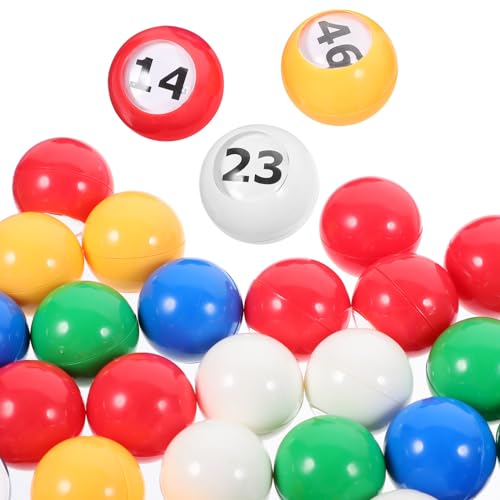 PHENOFICE 50 Stück Lotterie Ball Ersatz Für Bingokugeln Aus Verkaufsautomaten Pongbälle Kaugummis Alphabet-Bingo Gummiballmaschine Mini-verkaufsautomat Farbige Kugeln Auto-Bingo Pp von PHENOFICE