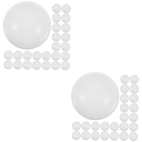 PHENOFICE 50 Stück Lotteriekugel Pitballs weiß großer Bingokäfig Spiel Partybälle Nahtlose Bälle Karneval tischtennisball tischfussball Party-Aktivitäts-Requisiten Nahtlose Plastikbälle PVC von PHENOFICE