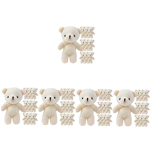 PHENOFICE 50 Stück Mini-Bär kuschelbären Little Bear Mini teddybären plüschbär Mini-Plüsch-Gelenkbär schönes Bärenspielzeug kleines Bärenspielzeug Kinder tragen Spielzeug PP Baumwolle Beige von PHENOFICE