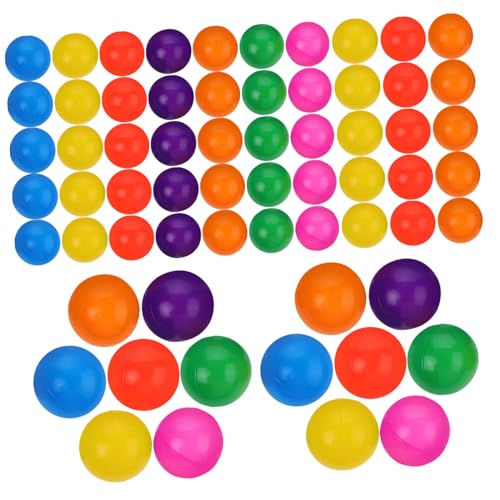 PHENOFICE 50 Stück -bobo-Ball Wiederverwendbarer Spielball Bunte Bällebad-bälle Kehrteproofballpit Zurück Spielplatz-Pool-dekor Bunte Ozeanbälle Runde Meeresbälle -Pool-bälle Plastik von PHENOFICE