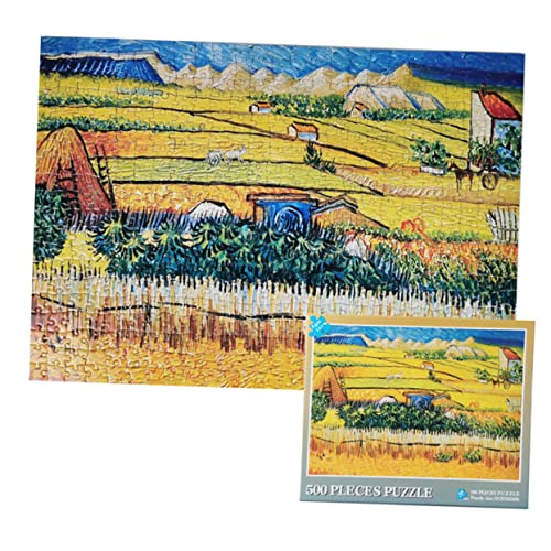 PHENOFICE 500 Stück pädagogisches Puzzle Puzzle-Spielzeug Freizeit interaktives Puzzle zabawki stymulujące rozwój Educational Toys gelbe Puzzle für Erwachsene Früherziehungsspielzeug Yellow von PHENOFICE