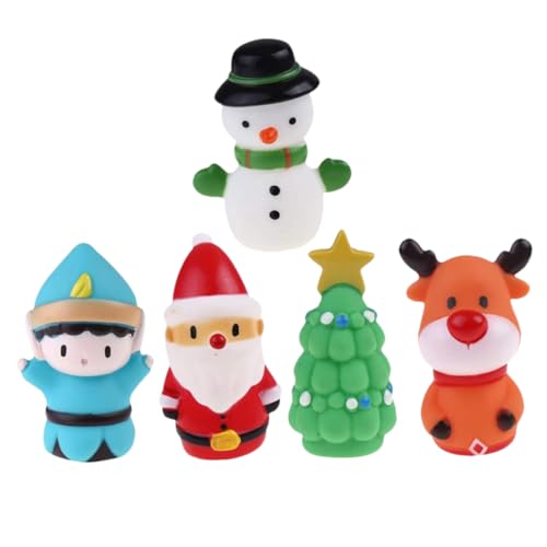 PHENOFICE 5St Weihnachts- Spielzeug für Kinder kinderspielzeug Handpuppen-Set Handpuppe für Kinder Weihnachtsfingerpuppen Fingerpuppe Spielzeug Fingerabdeckung weiches Gummi von PHENOFICE