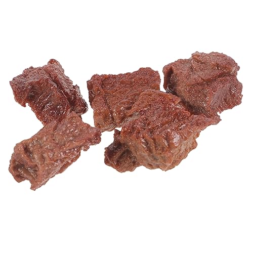 PHENOFICE 5st Simuliertes Steakmodell Simulation Von Steaks Simuliertes Huhn Gefälschtes Gekochtes Fleisch Gefälschte Lebensmittelverzierung Küchenfleischmodell Lebensechtes Fleisch PVC von PHENOFICE