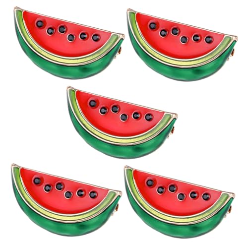 PHENOFICE 5st Wassermelonenbrosche Hawaii-partygeschenke Wassermelonen-brosche Decke Stift Wassermelonen-abzeichen Ästhetische Anstecknadel Cartoon-fruchtnadel Emaille- von PHENOFICE