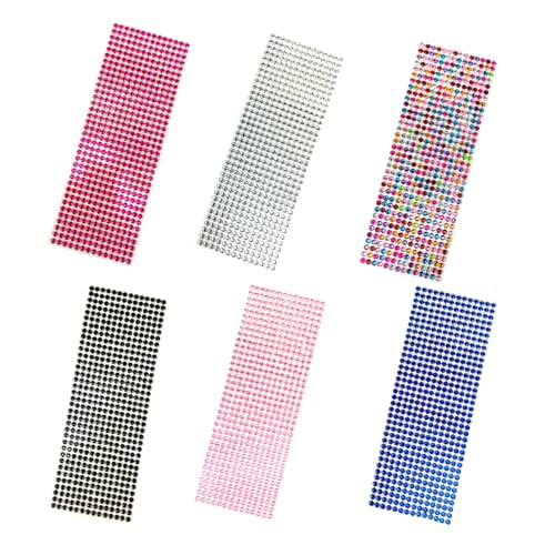 PHENOFICE 6 Stücke Zufällige Farbe Scrapbook Aufkleber Dekorative Gesicht Edelsteine ​​für Scrapbooking Tragbare Diamant Aufkleber von PHENOFICE