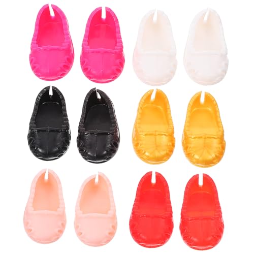 PHENOFICE 6 Paar Babyschuhe Mini Schuhe Spielzeug Kleine Schuhdekorationen Puppenschuhe Miniatur Kunststoffschuhe Puppenhaus Schuhe Simulierte Mini Schuhe Kleine Requisiten von PHENOFICE