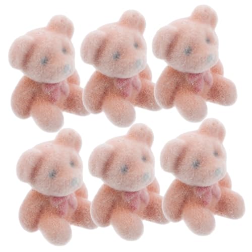 PHENOFICE 6 Stück Mini Bär Puppe Das Tier Bär Party Stoffbären Masse Abschlussfeier Mini Bär Masse Bär Partygeschenke Dusche Hellbrauner Kunststoff von PHENOFICE