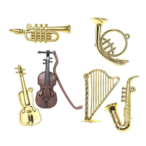 PHENOFICE 6 Teiliges Mini Musikinstrument Spielzeug Für Kinder Saxophon Mini Instrumentenmodell Rollenspielinstrument Miniatur Saxophon Mini Hauseinrichtung Mini Ornament von PHENOFICE