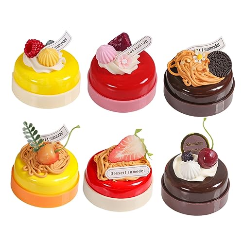 PHENOFICE 6Pcs DIY Kuchenmodelle Kuchen Requisiten Dekorative Kuchenmodell Dessert Shop Requisiten Simulation Kuchen Kunstkuchen Modell Dessertmodelle Delikate Kuchenmodelle Kuchen Dessert von PHENOFICE