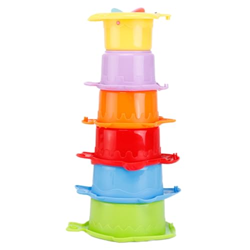 PHENOFICE 6St Bunte Tasse Spielzeug interaktives Spielzeug Educational Toys sankastenspielsachen babyspielsachen Badespielzeug für Kinder Lernspielzeug stapeln badewanne Plastik von PHENOFICE