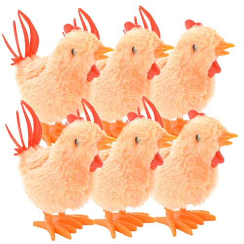 PHENOFICE 6St Küken aufziehen bastelzeug ostergeschenke für Wind-up Huhn Kinder, die Hühner hüpfen Laufendes Spielzeug Huhn Spielzeug Kinderspielzeug Spielzeug zum Aufziehen Plüsch von PHENOFICE