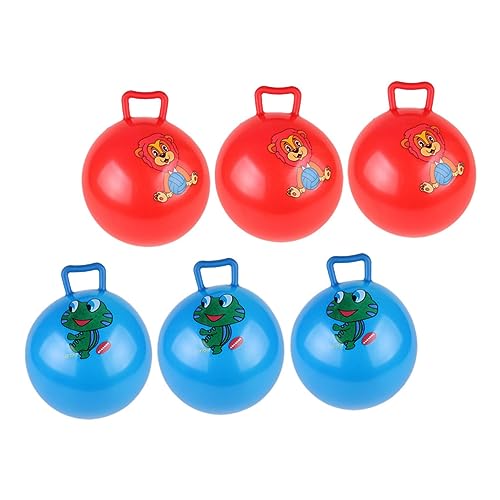 PHENOFICE 6St Schläger handhaben reiten auf springendes Spielzeug Kinder hüpfen hüpfende Spielzeuge hupfball für Kinder Activity für Kinder Springender Ball Kinder Spielzeug-Cartoon-Ball PVC von PHENOFICE