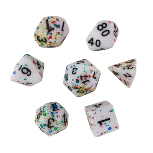 PHENOFICE 7St Brettspiel Würfel vielseitiger Würfel Gaming-Zubehör Rollenspielwürfel Tischwürfel Zahlenwürfel familienspiele Family Games polyedrische Würfel Unterhaltungswürfel Acryl von PHENOFICE